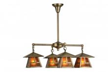 Meyda Yellow 151753 - 30"W Stillwater "T" Mission 4 LT Chandelier