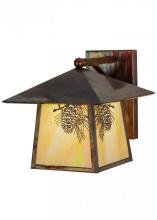 Meyda Yellow 152568 - 12"W Stillwater Winter Pine Solid Mount Wall Sconce