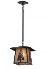 Meyda Yellow 170889 - 12"Sq Stillwater Tall Pine Pendant