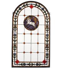 Meyda Yellow 17367 - 23" Wide X 40" High Lamb of God Stained Glass Window