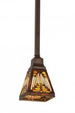 Meyda Yellow 177366 - 5"Sq Nuevo Mission Mini Pendant