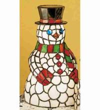 Meyda Yellow 18471 - 14" High Snowman Accent Lamp