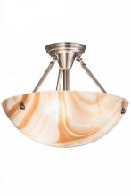 Meyda Yellow 190546 - 16"W Metro Cognac Swirl Semi-Flushmount