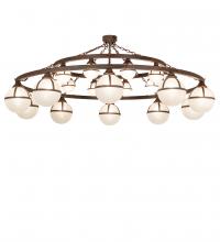 Meyda Yellow 200284 - 84" Wide Bola Tavern 20 Light Two Tier Chandelier