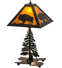 Meyda Yellow 214532 - 21" High Buffalo W/Lighted Base Table Lamp