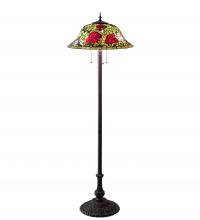 Meyda Yellow 216879 - 62" High Tiffany Rosebush Floor Lamp