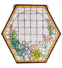 Meyda Yellow 222564 - 20" Wide X 20" High Succulent Window