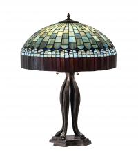 Meyda Yellow 229128 - 30" High Tiffany Candice Table Lamp