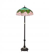 Meyda Yellow 229130 - 62" High Tiffany Cabbage Rose Floor Lamp