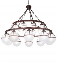 Meyda Yellow 230704 - 60" Wide Bola Tavern 20 Light Two Tier Chandelier