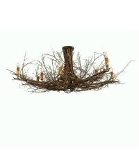 Meyda Yellow 23222 - 36"W Twigs 8 LT Semi-Flushmount