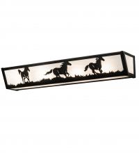 Meyda Yellow 233820 - 30" Wide Running Horses Vanity Light