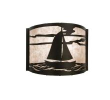 Meyda Yellow 23829 - 12" Wide Sailboat Wall Sconce