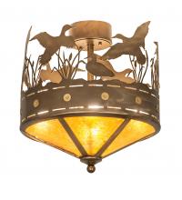 Meyda Yellow 246225 - 16" Wide Ducks in Flight Flushmount