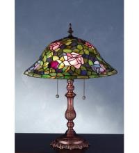 Meyda Yellow 28406 - 19"H Tiffany Rosebush Table Lamp