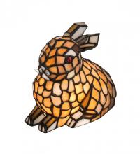 Meyda Yellow 36734 - 7"H Tiffany Rabbit Honey Accent Lamp