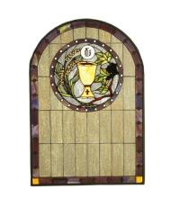 Meyda Yellow 51129 - 22"W X 32"H Sacrament Stained Glass Window