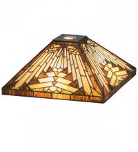 Meyda Yellow 65907 - 14" Square Nuevo Mission Shade