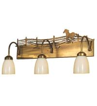 Meyda Yellow 66404 - 27" Wide Running Horses 3 LT Vanity Light