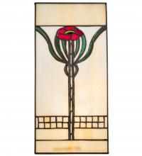 Meyda Yellow 67291 - 6" Wide X 12" High Poppy Window