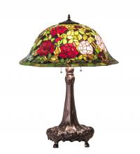 Meyda Yellow 82452 - 31" High Tiffany Rosebush Table Lamp