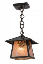 Meyda Yellow 92344 - 8"Sq Stillwater Winter Pine Pendant