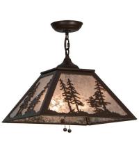 Meyda Blue 109955 - 16" Square Tall Pines Pendant