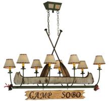 Meyda Blue 131252 - 51.5"L Personalized Canoe 8 LT Chandelier