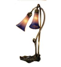 Meyda Blue 14064 - 16" High Pink/Blue Pond Lily 2 Light Accent Lamp