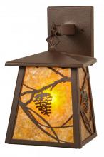 Meyda Blue 146819 - 7"W Whispering Pines Lantern Wall Sconce