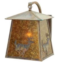 Meyda Blue 18616 - 14"W Stillwater Lone Deer Curved Arm Wall Sconce