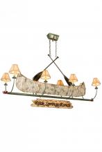 Meyda Blue 186354 - 68"L Personalized Canoe 8 LT Chandelier