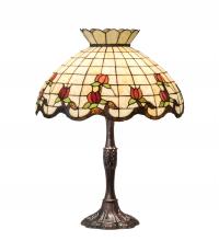 Meyda Tiffany 104175 - 26" High Roseborder Table Lamp