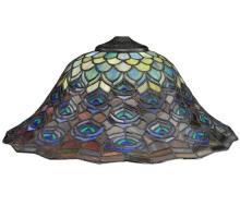 Meyda Tiffany 10674 - 16" Wide Tiffany Peacock Feather Shade