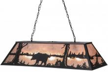 Meyda Tiffany 110854 - 48"L Bear at Lake Oblong Pendant