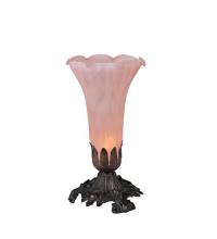 Meyda Tiffany 11241 - 8"H Pink Pond Lily Victorian Accent Lamp