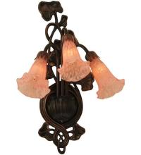 Meyda Tiffany 11246 - 10.5"W Pink Pond Lily 3 LT Wall Sconce