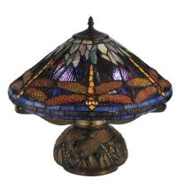 Meyda Tiffany 118749 - 16" High Tiffany Hanginghead Dragonfly Cone Table Lamp