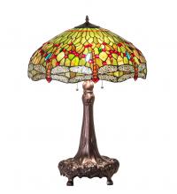 Meyda Tiffany 129745 - 31" High Tiffany Hanginghead Dragonfly Table Lamp