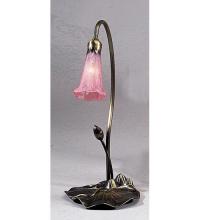 Meyda Tiffany 13447 - 16" High Pink Pond Lily Accent Lamp