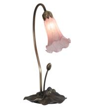 Meyda Tiffany 13692 - 16" High Pink Tiffany Pond Lily Accent Lamp