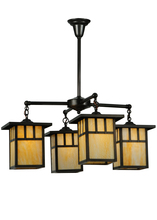 Meyda Tiffany 137579 - 31"W Hyde Park Double Bar Mission 4 LT Chandelier