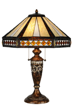 Meyda Tiffany 139416 - 26.5"H Diamond Band Mission Table Lamp