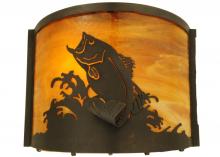 Meyda Tiffany 139810 - 11.25"W Leaping Bass Wall Sconce