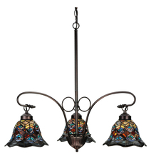 Meyda Tiffany 140351 - 30"W Tiffany Peacock Feather 3 LT Chandelier