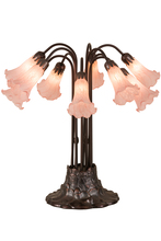 Meyda Tiffany 14363 - 24"H Pink Pond Lily 10 LT Table Lamp