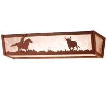 Meyda Tiffany 14396 - 24"W Cowboy & Steer Vanity Light