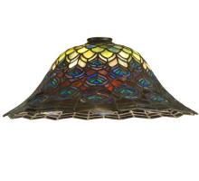 Meyda Tiffany 14475 - 16"W Tiffany Peacock Feather Shade