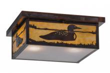 Meyda Tiffany 145224 - 14"Sq Hyde Park Loon Flushmount