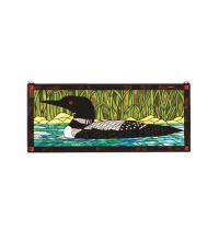 Meyda Tiffany 14625 - 40"W X 17"H Loon Stained Glass Window